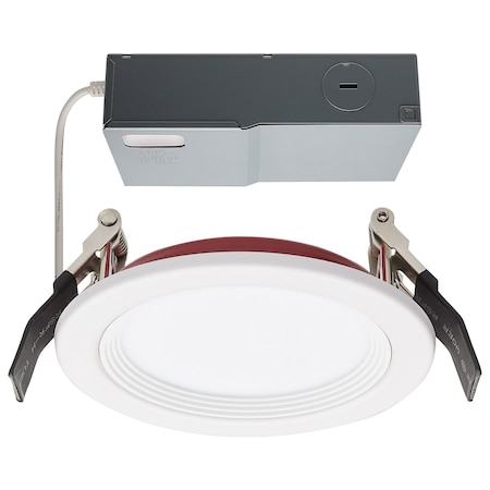 Satco 10W LED Fire Rated 4 Inch DW Downlight Round White CCT Selectable 120 Volts Dim Remote Driver S11865